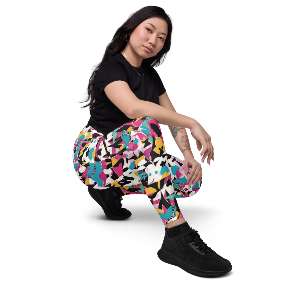 Carnival Circuit on Leggings with Pockets — Right Front