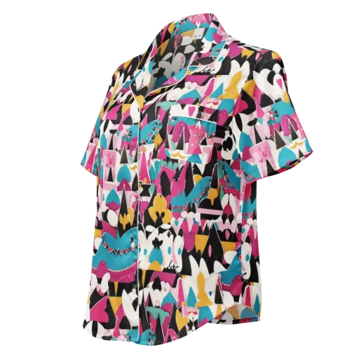 Carnival Circuit on a Women's Short Sleeve Pajama Top