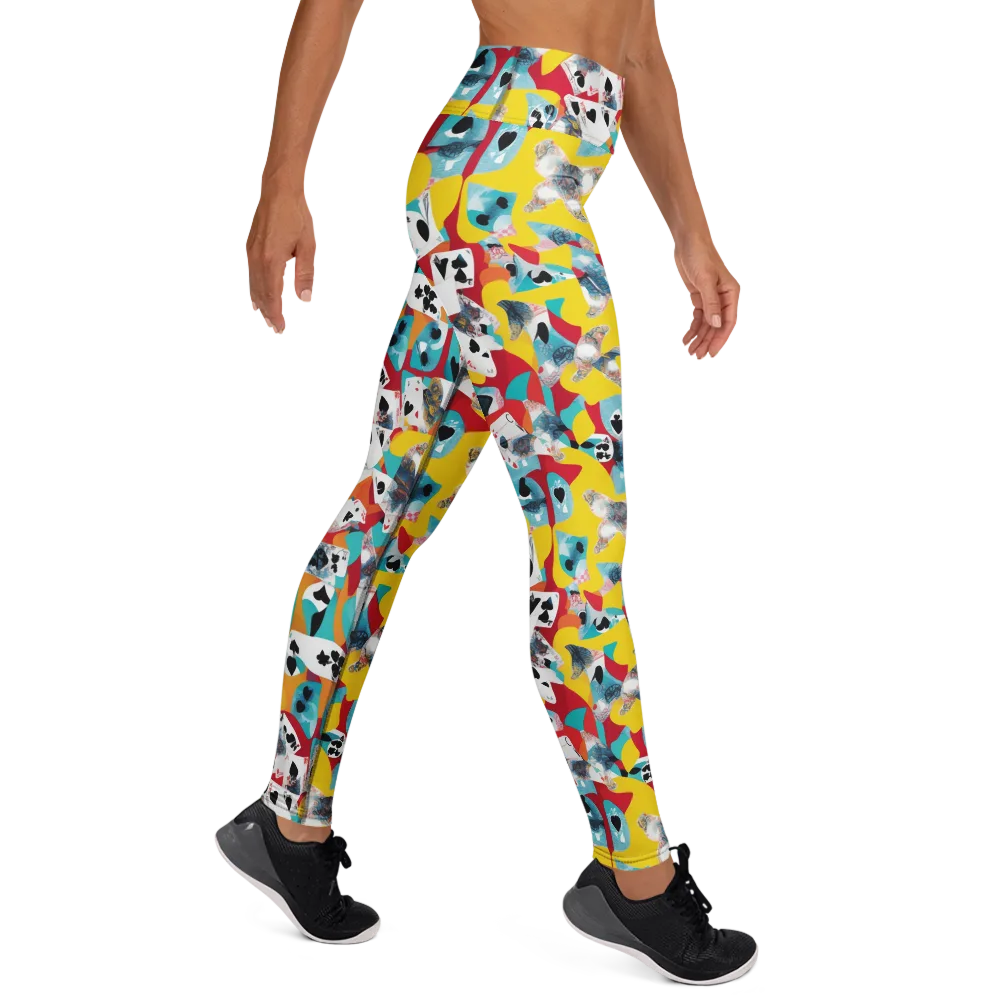 Neon Cardshark on Yoga Leggings — Right