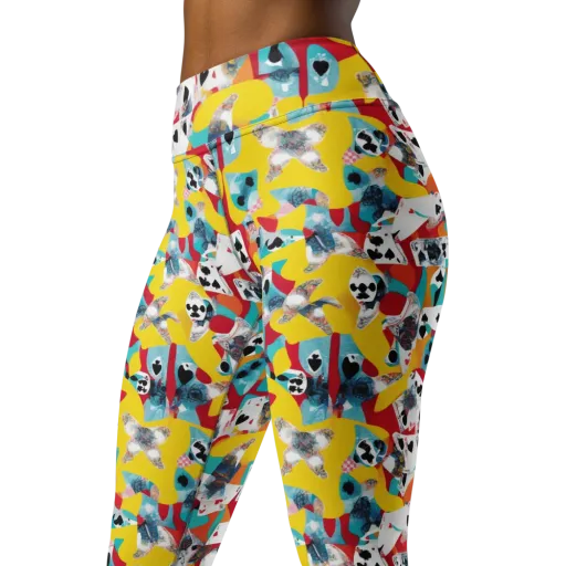 Neon Cardshark on a Yoga Leggings