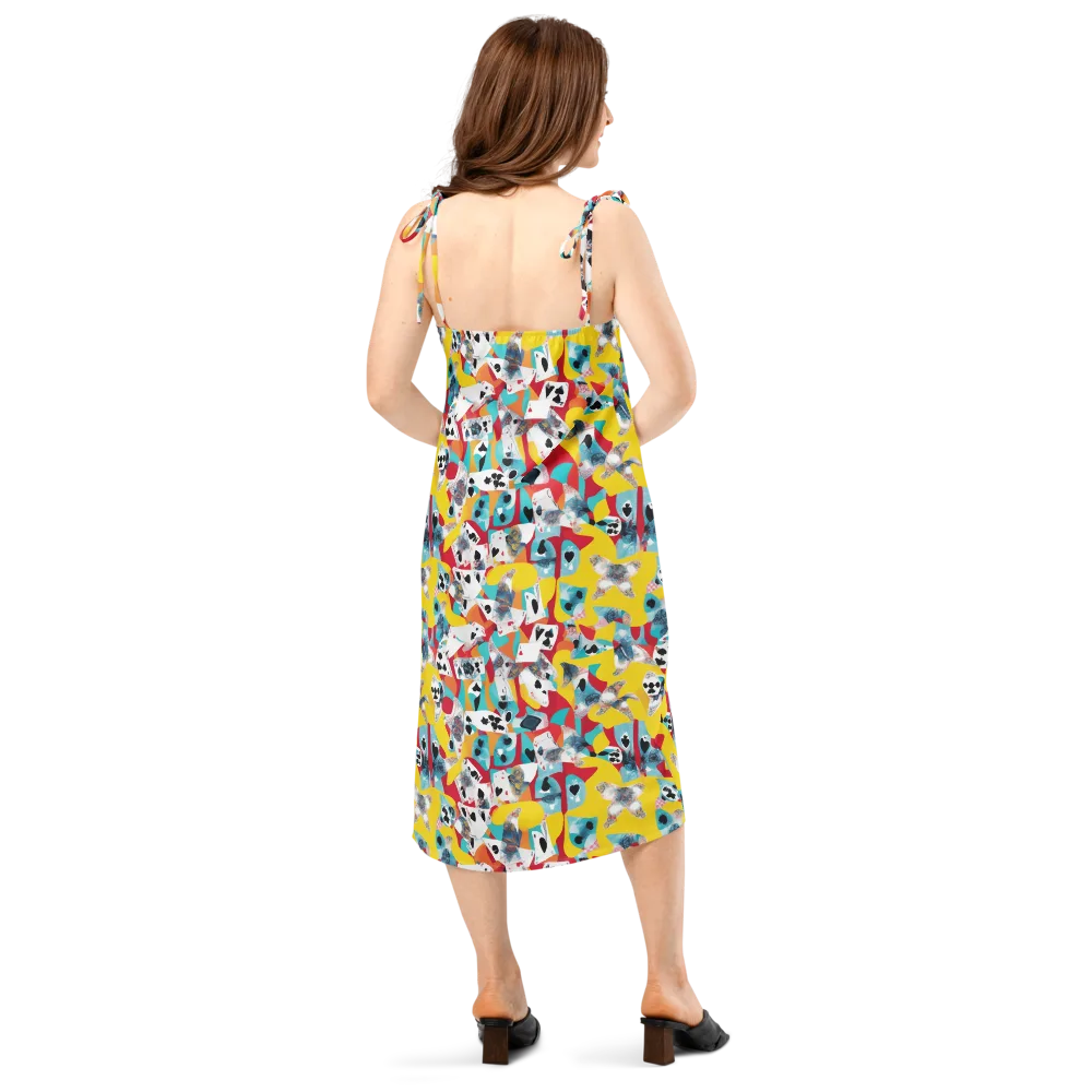 Neon Cardshark on Slip Dress — Back