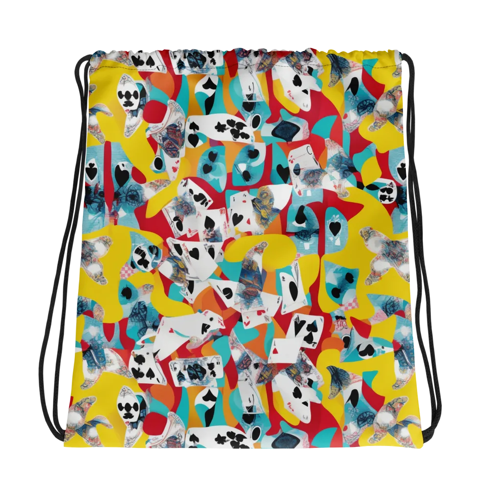 Neon Cardshark on Drawstring Bag — Photo