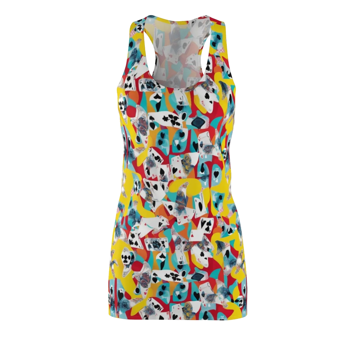 Neon Cardshark on Racerback Dress — Front
