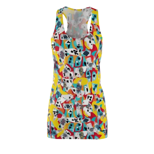 Neon Cardshark on a Racerback Dress