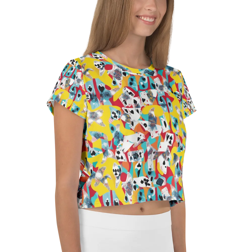 Neon Cardshark on Crop Tee — Right