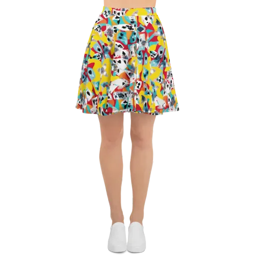 Neon Cardshark on a Skater Skirt
