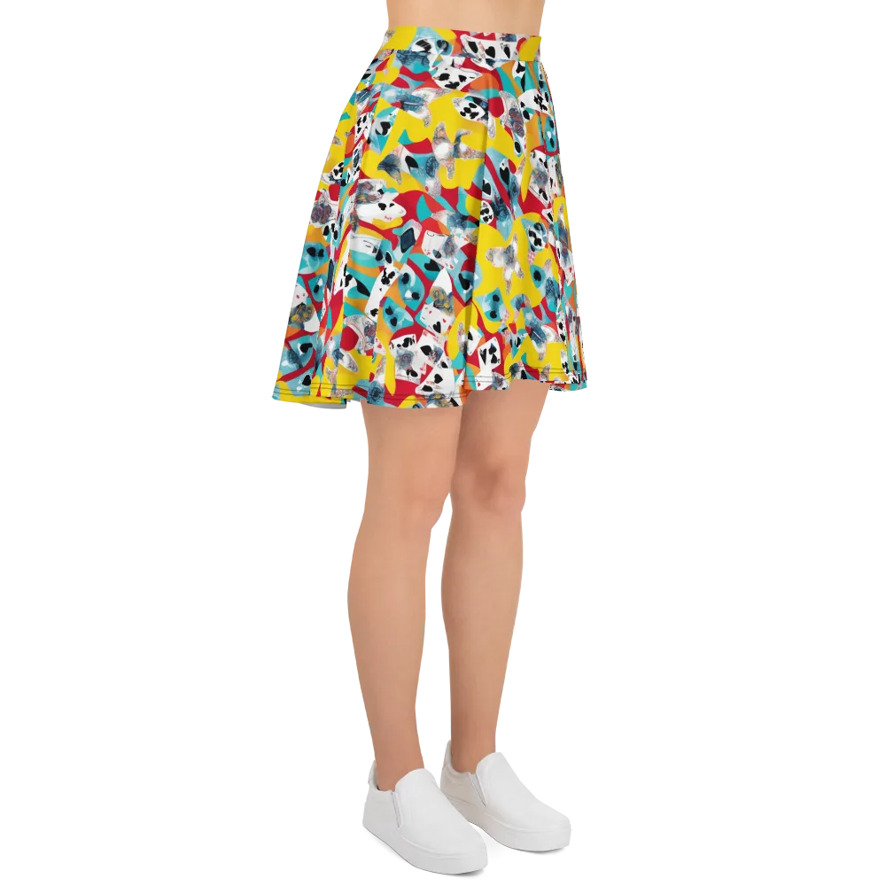 Neon Cardshark on Skater Skirt — Right