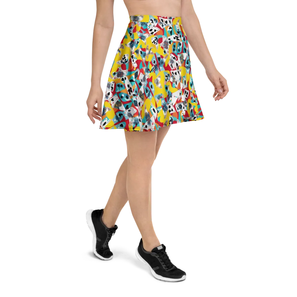 Neon Cardshark on Skater Skirt — Right