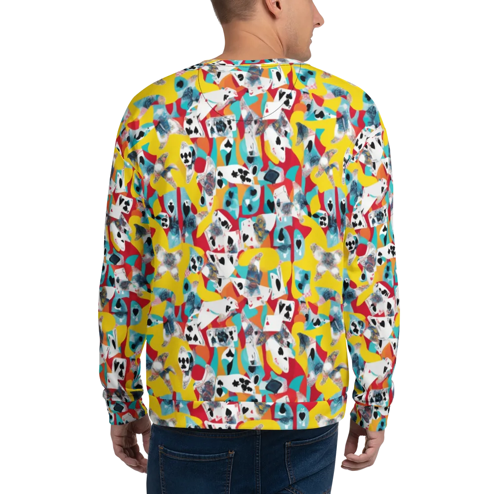 Neon Cardshark on Sweatshirt — Back