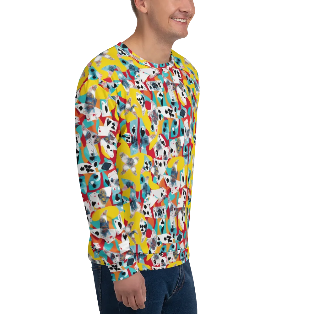 Neon Cardshark on Sweatshirt — Right Front