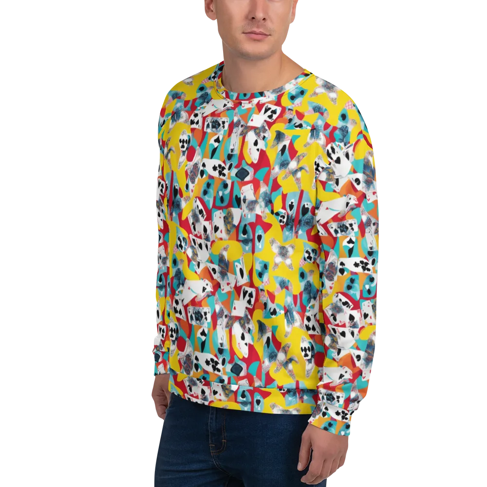 Neon Cardshark on Sweatshirt — Left Front