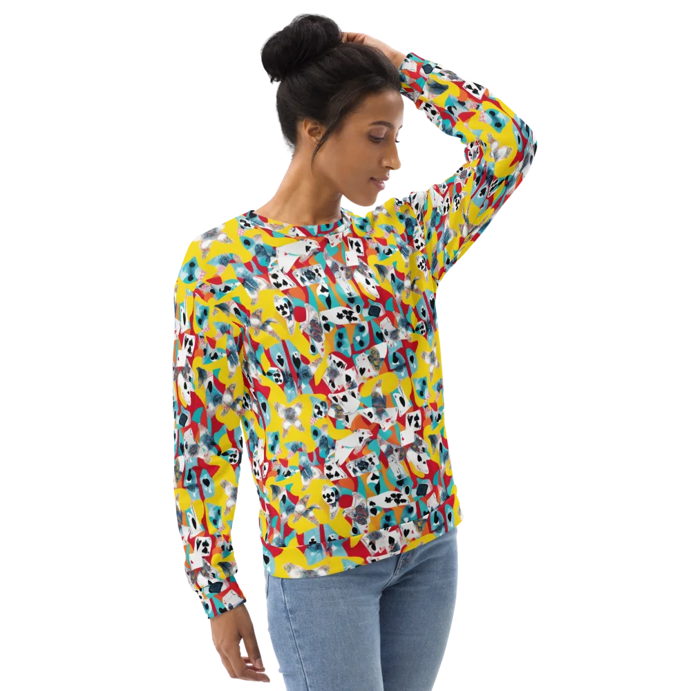 Neon Cardshark on Sweatshirt — Right Front