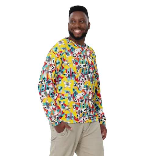 Neon Cardshark on a Sweatshirt