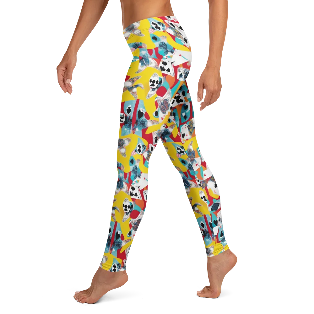 Neon Cardshark on Leggings — Left