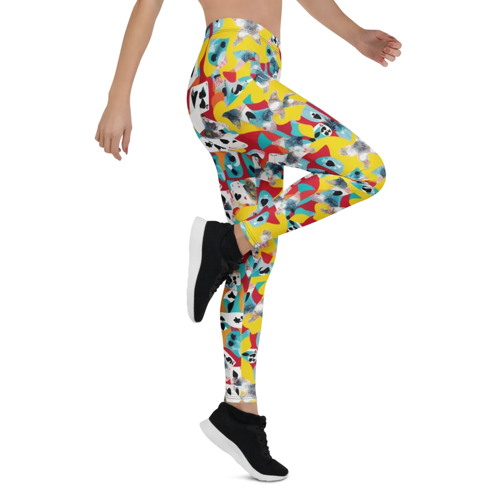 Neon Cardshark on Leggings — Right