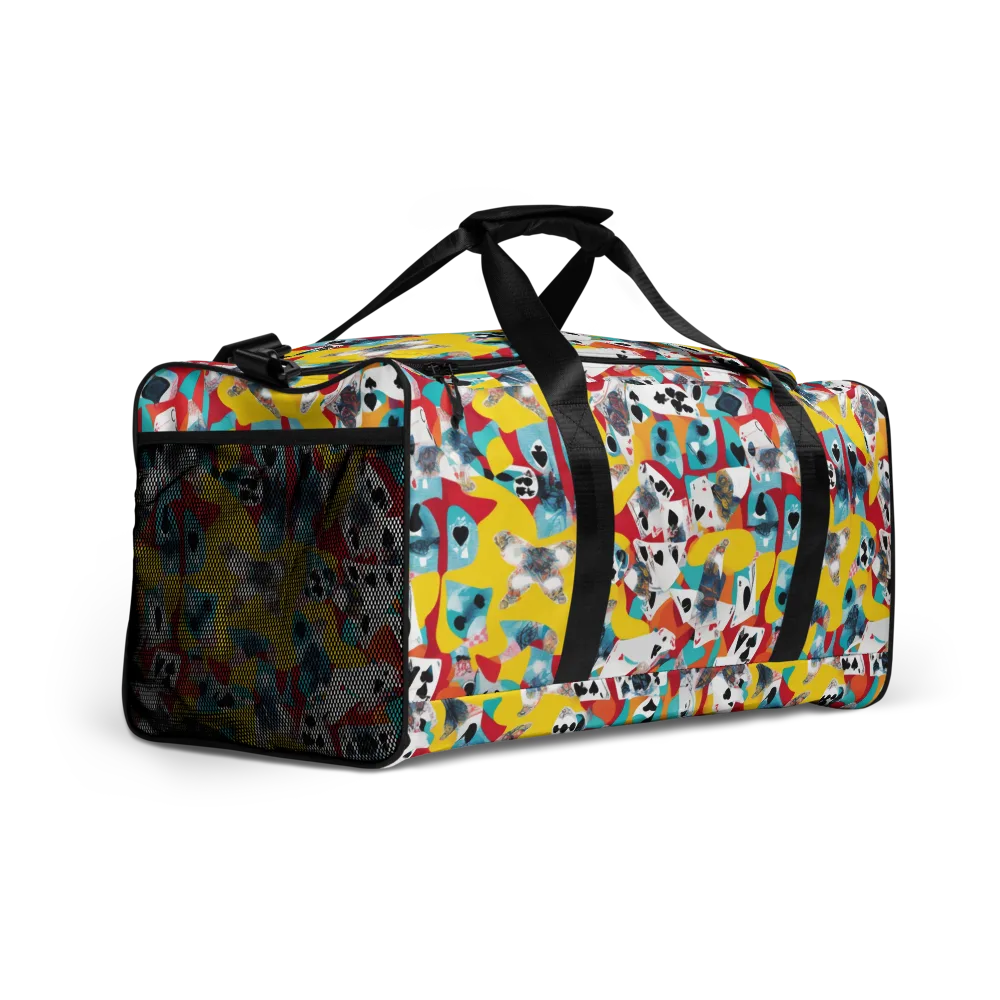 Neon Cardshark on Duffle Bag — Right Front