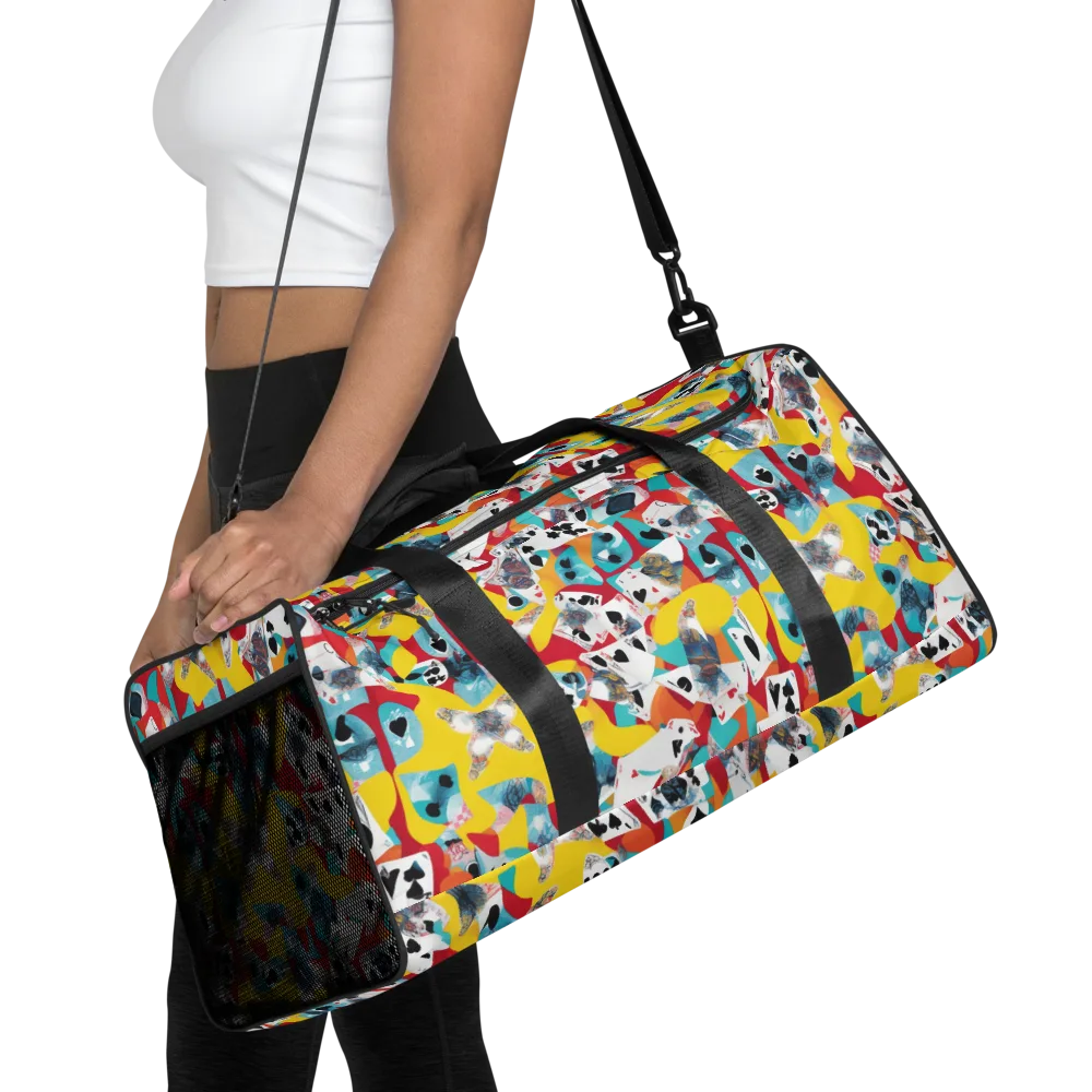 Neon Cardshark on Duffle Bag — Front