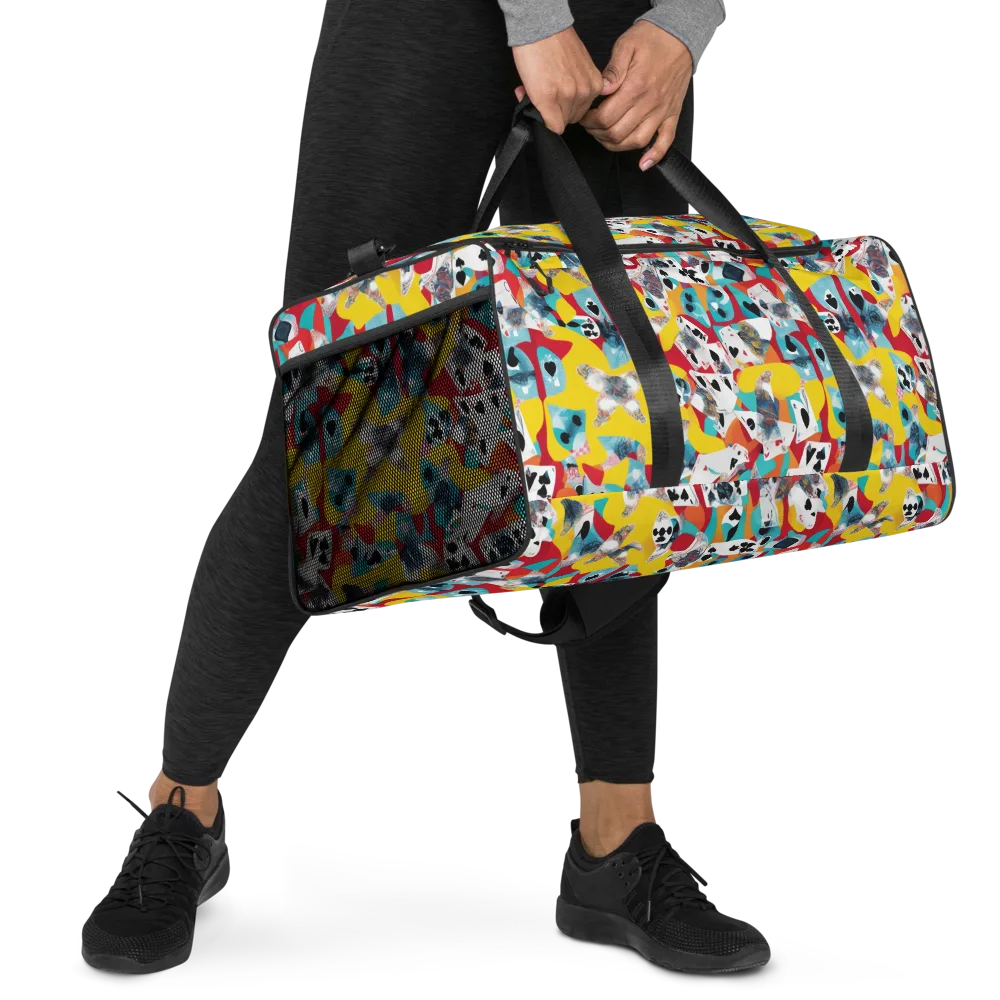 Neon Cardshark on Duffle Bag — Right Front