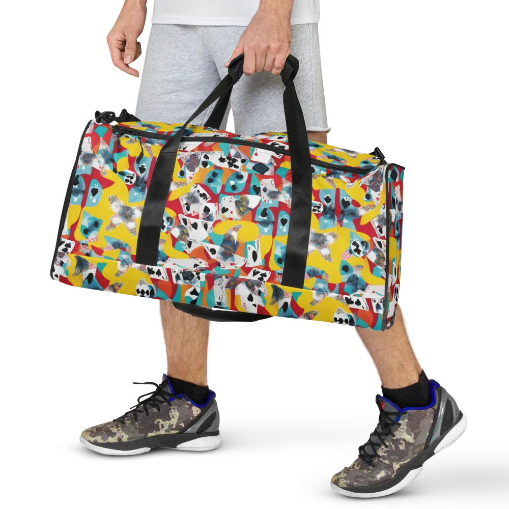 Neon Cardshark on Duffle Bag — Front