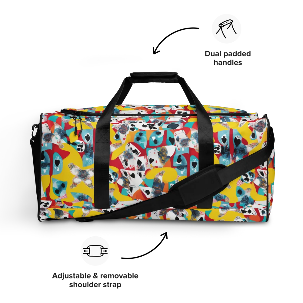 Neon Cardshark on Duffle Bag — Front