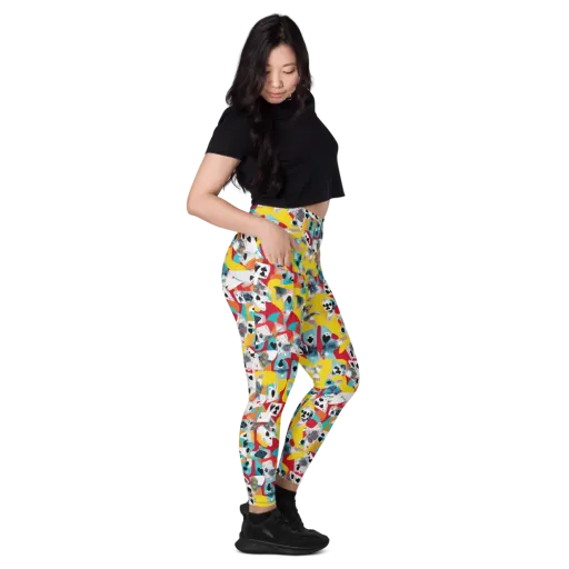 Neon Cardshark on a Leggings with Pockets