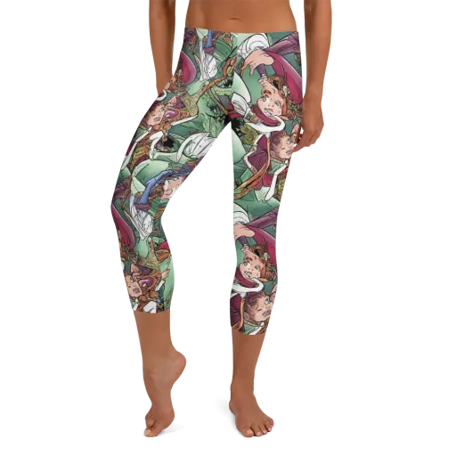 Midsummer Mischief on a Capri Leggings