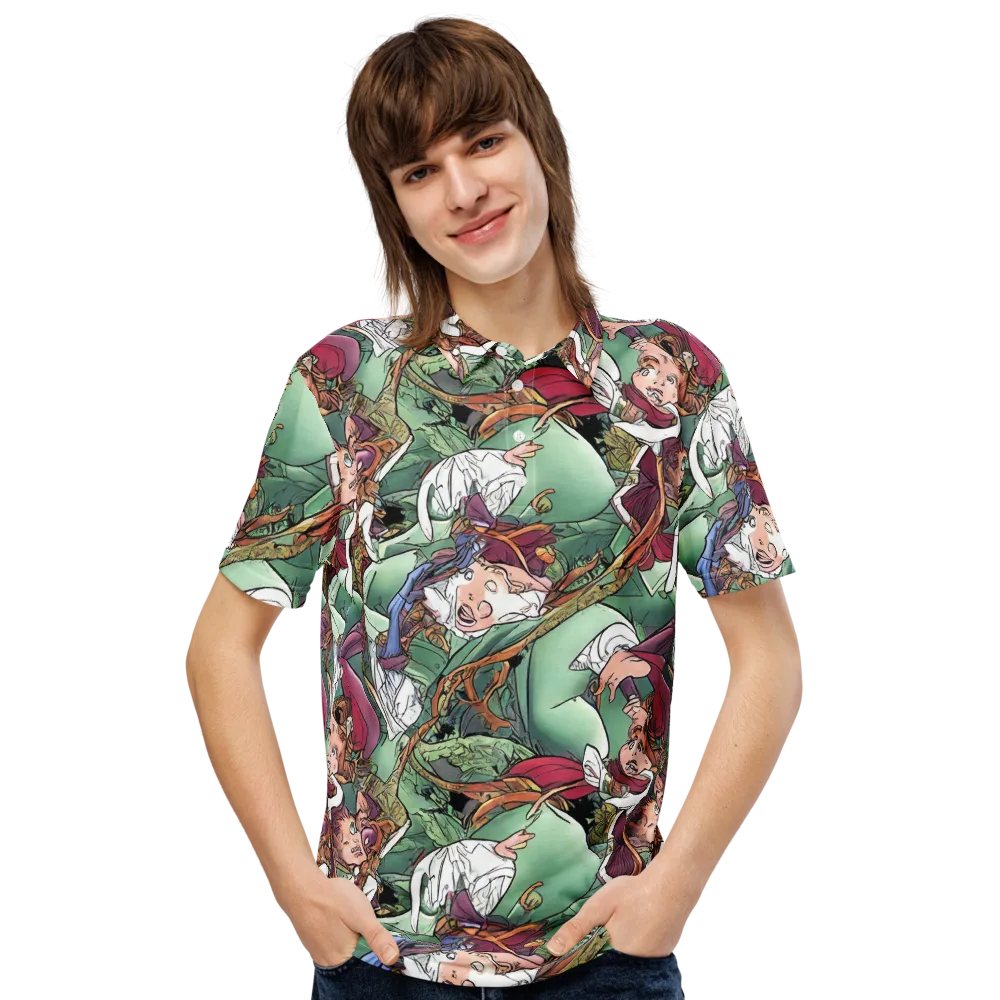 Midsummer Mischief on Men's Slim Fit Polo Shirt — Front