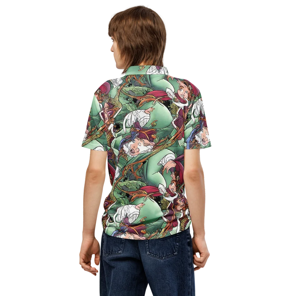 Midsummer Mischief on Men's Slim Fit Polo Shirt — Back