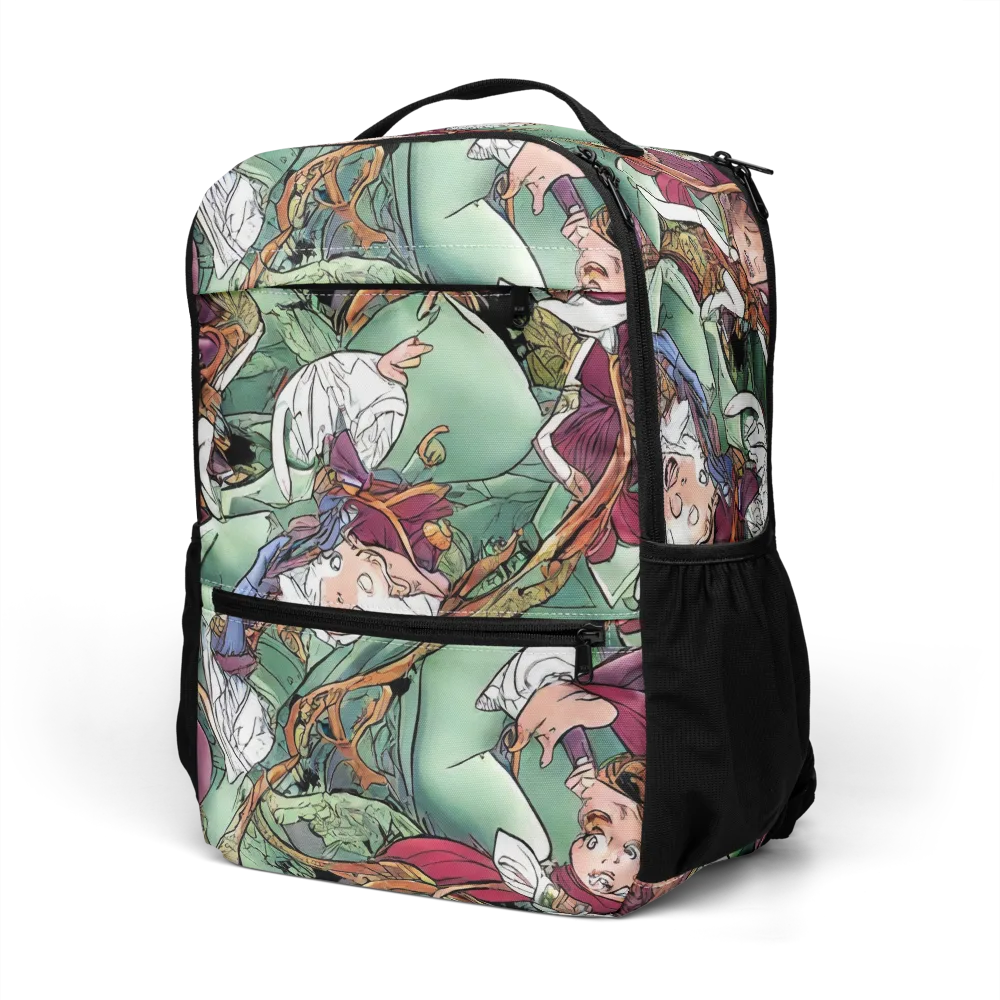 Midsummer Mischief on Utility Backpack — Left Front