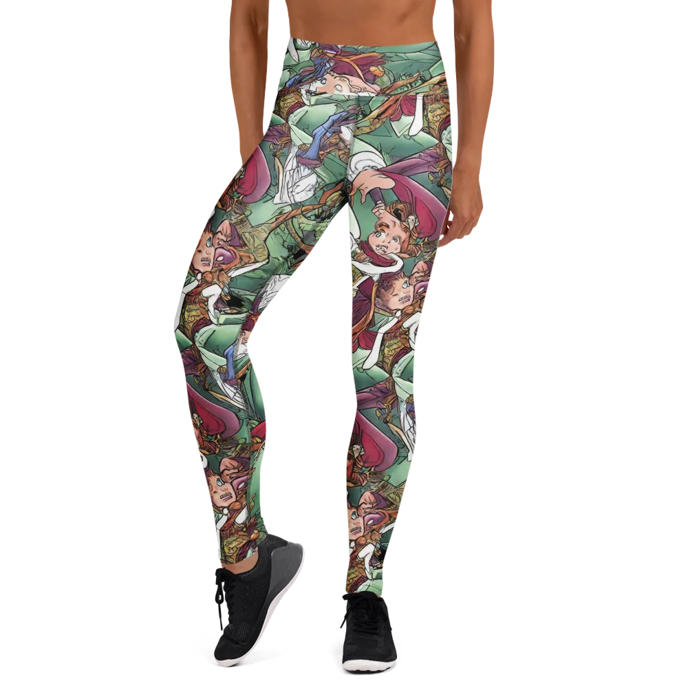 Midsummer Mischief on Yoga Leggings — Front