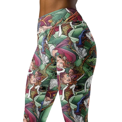 Midsummer Mischief on a Yoga Leggings