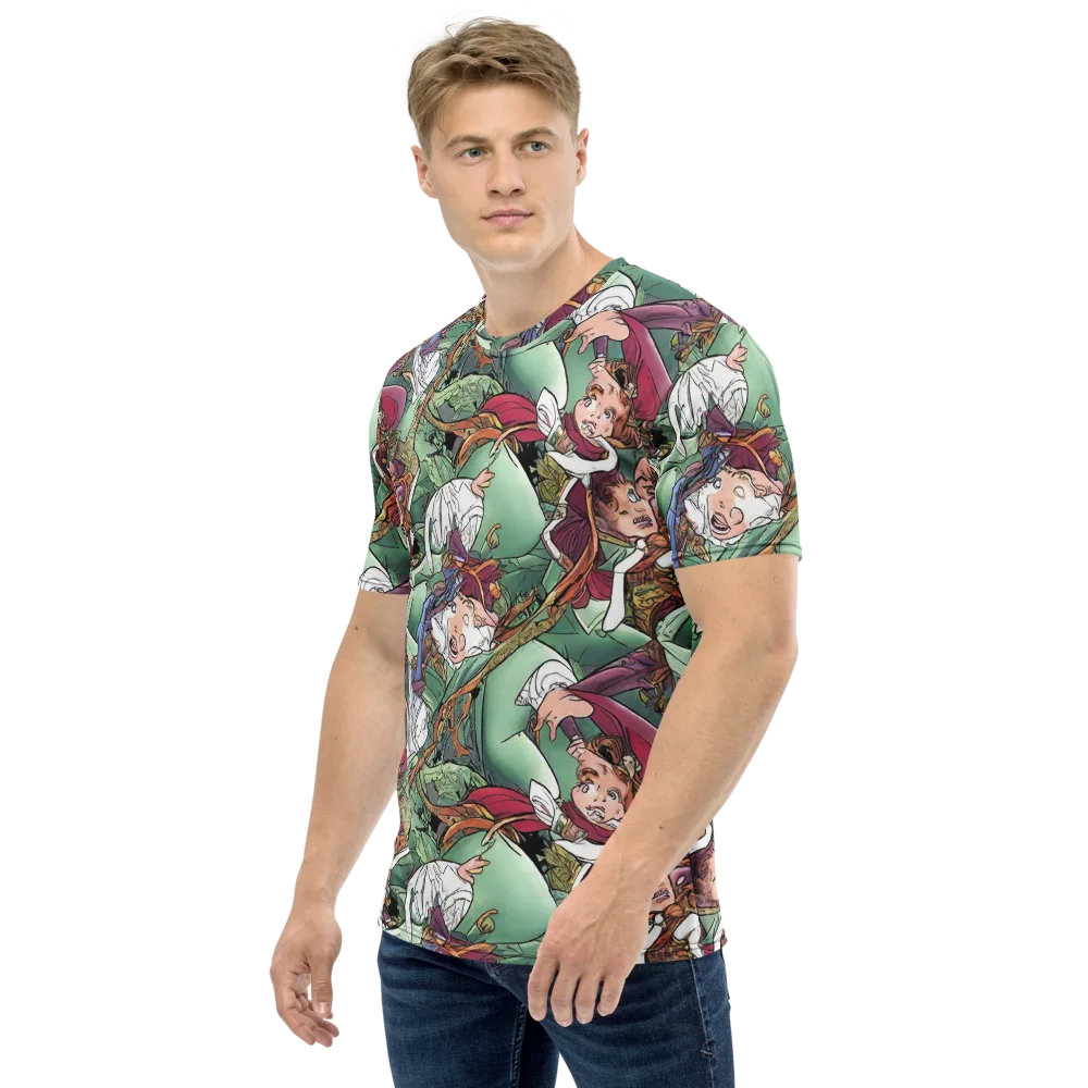 Midsummer Mischief on Men's Crew Neck T-Shirt — Left