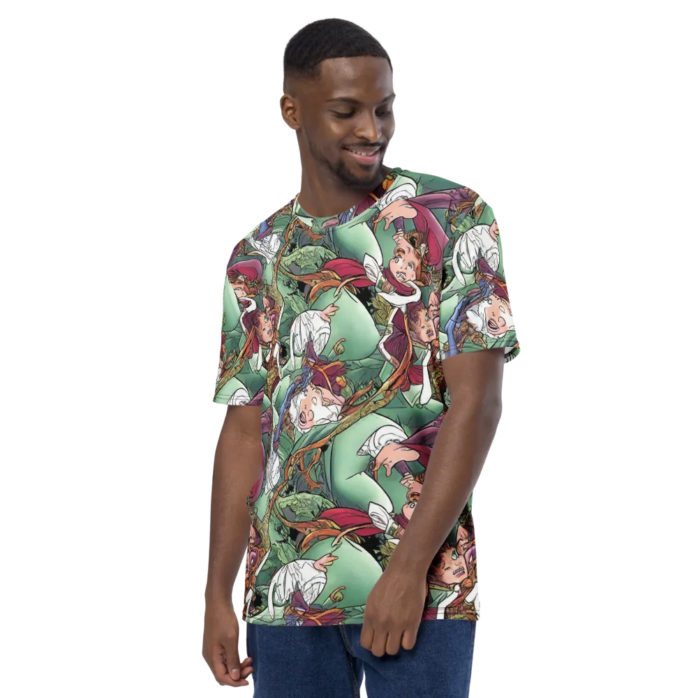 Midsummer Mischief on Men's Crew Neck T-Shirt — Left