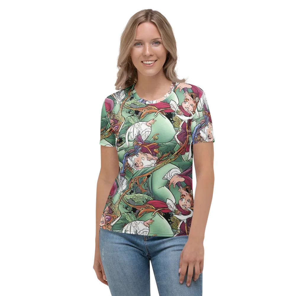 Midsummer Mischief on Women's Crew Neck T-Shirt — Front
