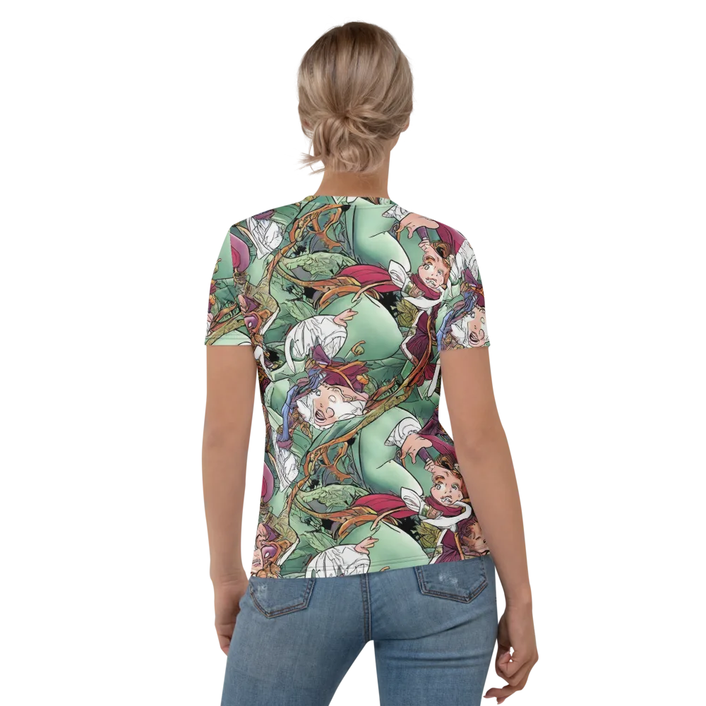 Midsummer Mischief on Women's Crew Neck T-Shirt — Back