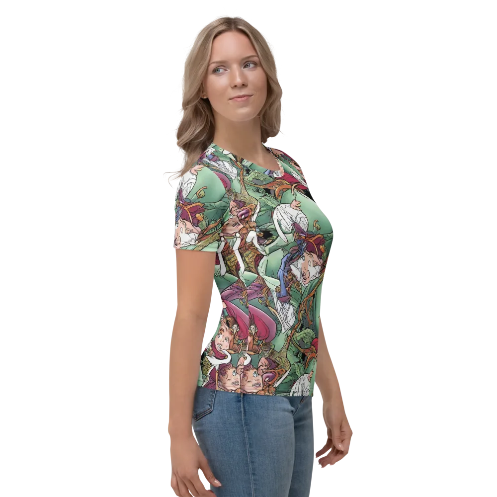 Midsummer Mischief on Women's Crew Neck T-Shirt — Right