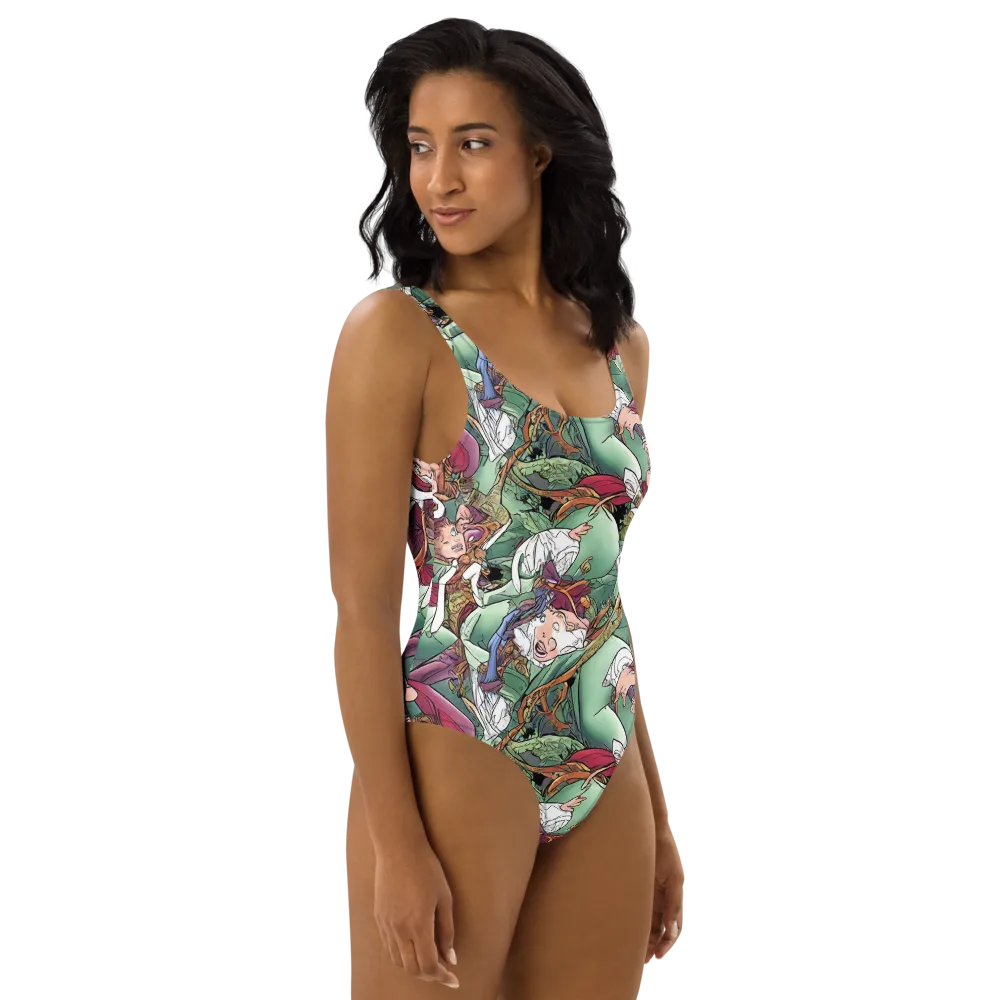 Midsummer Mischief on One-Piece Swimsuit — Right