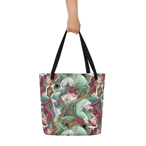 Midsummer Mischief on a Large Tote Bag W/ Pocket