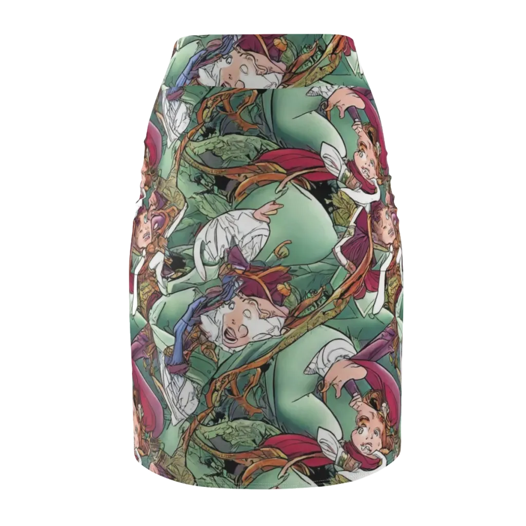 Midsummer Mischief on Pencil Skirt — Back