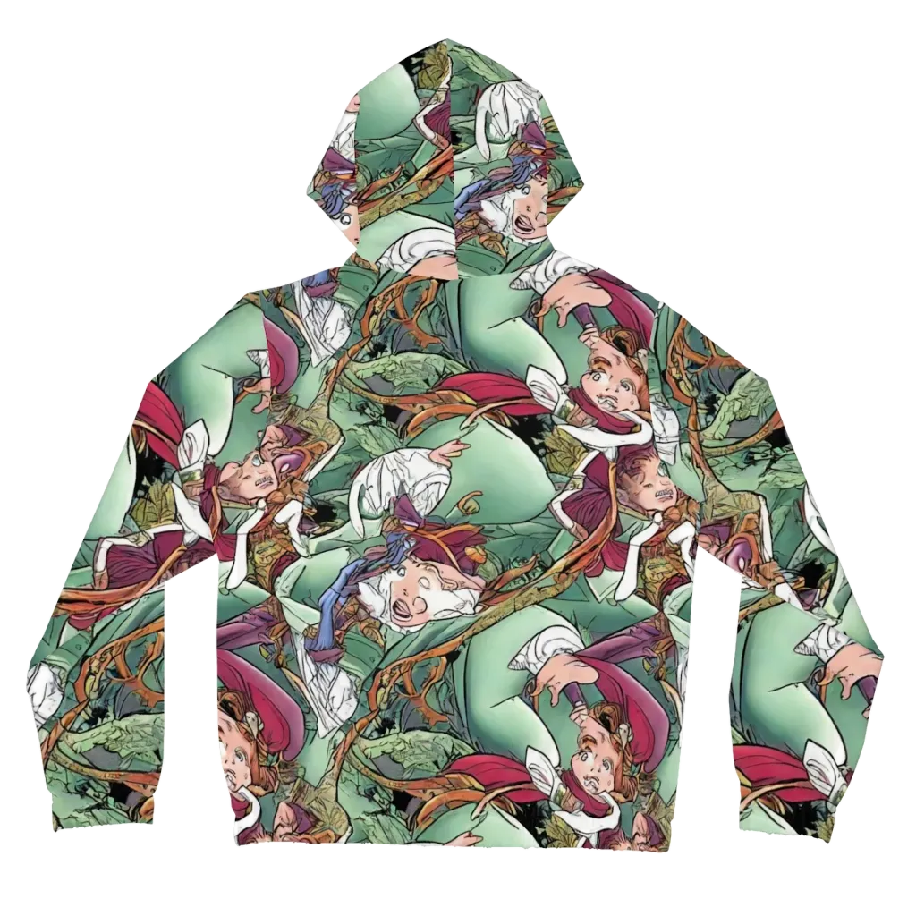 Midsummer Mischief on Women's Full-Zip Hoodie — Back