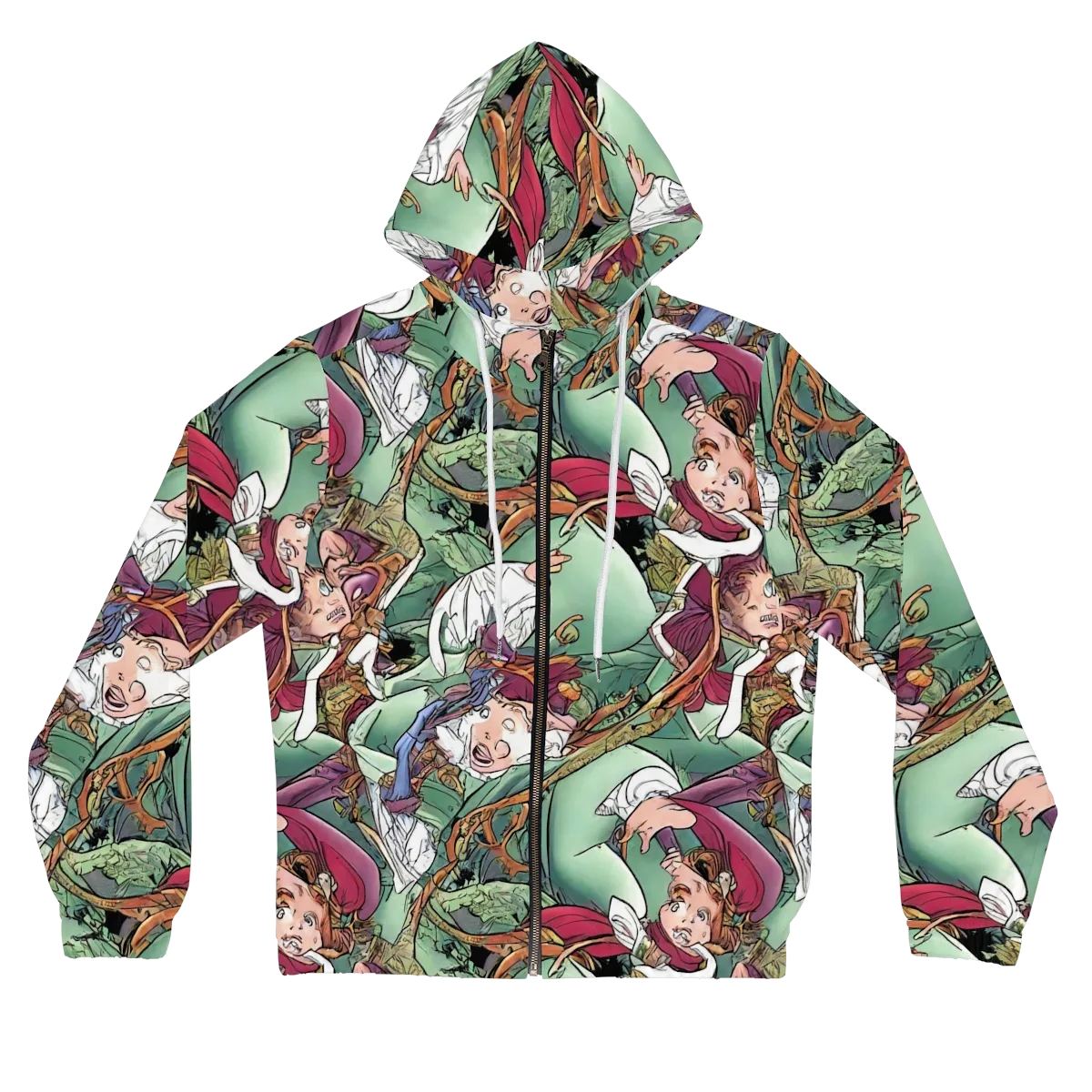 Midsummer Mischief on Women's Full-Zip Hoodie — Front