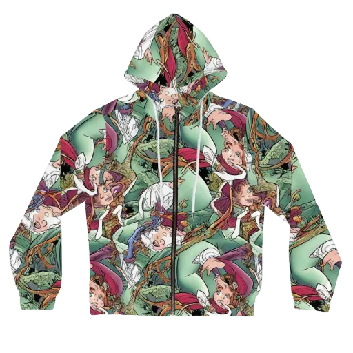 Midsummer Mischief on a Women's Full-Zip Hoodie