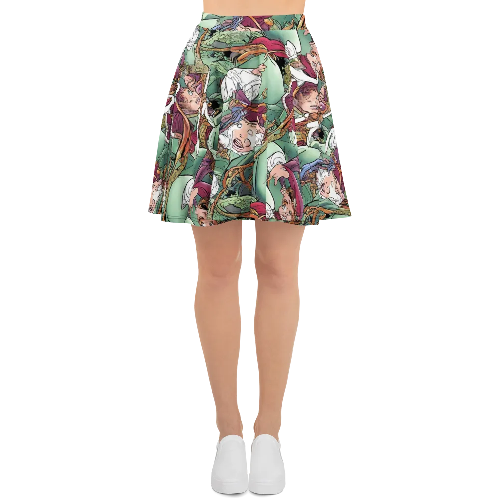 Midsummer Mischief on Skater Skirt — Front