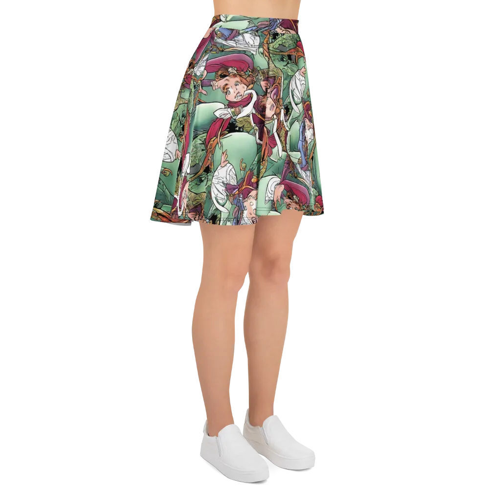 Midsummer Mischief on Skater Skirt — Right