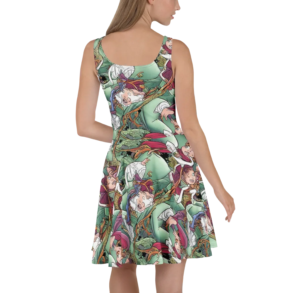 Midsummer Mischief on Skater Dress — Back