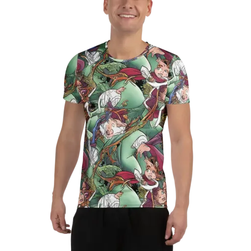 Midsummer Mischief on a Men's Athletic T-Shirt