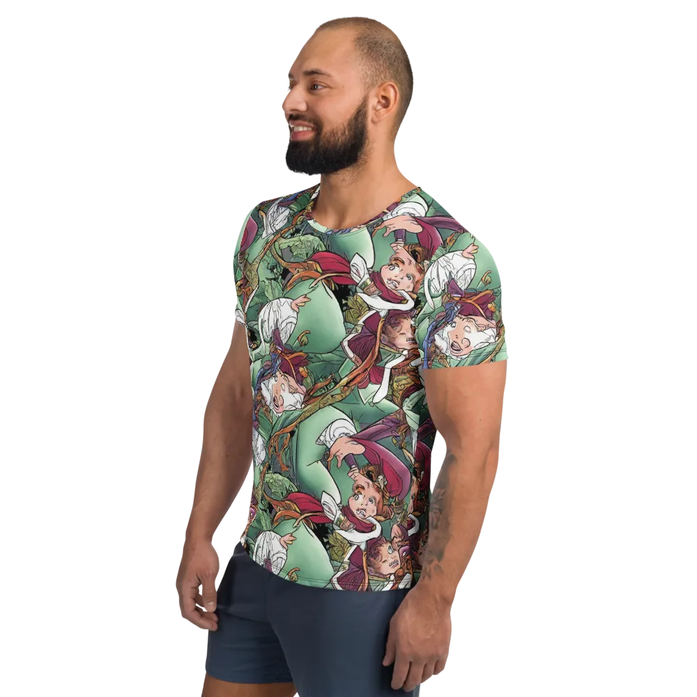 Midsummer Mischief on Men's Athletic T-Shirt — Left
