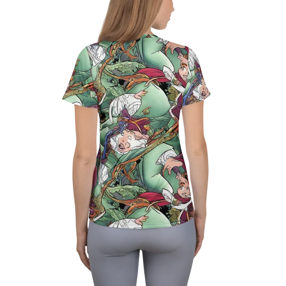 Midsummer Mischief on Women's Athletic T-Shirt — Back