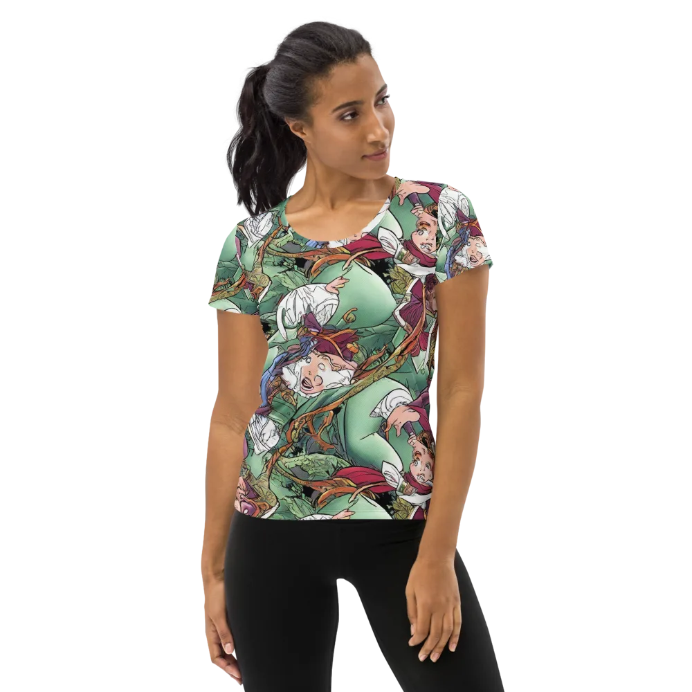 Midsummer Mischief on Women's Athletic T-Shirt — Front