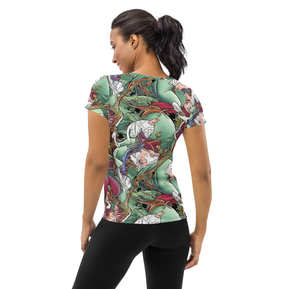 Midsummer Mischief on Women's Athletic T-Shirt — Back